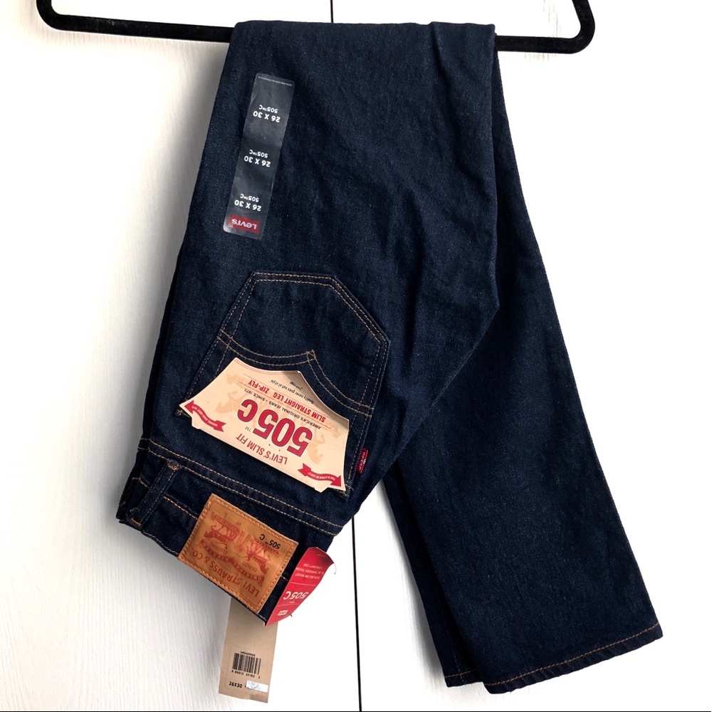 NWT LEVI’S 505 DARK DENIM JEANS